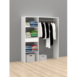 Amenagement de placard Harvey extensible - Blanc - 180x100cm